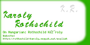 karoly rothschild business card